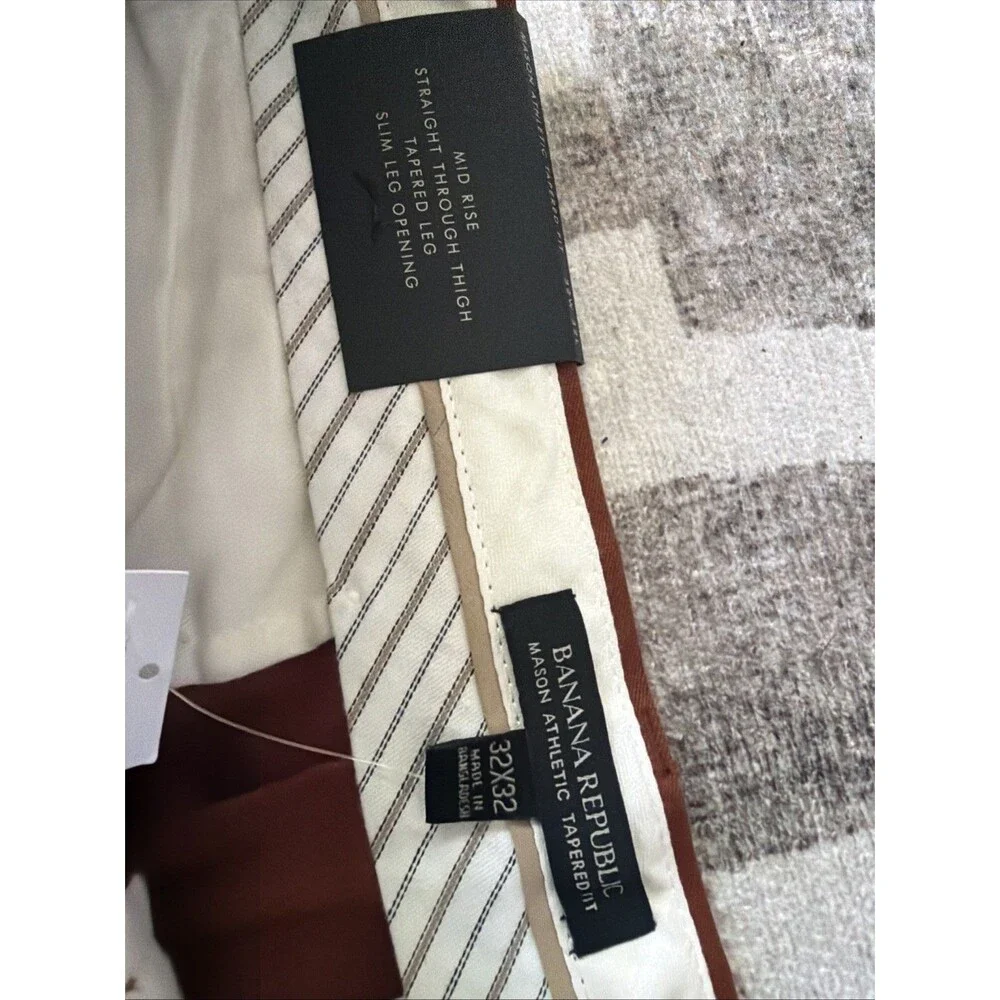 Banana Republic Mason Chino Pants Mens 32x32 Rapid Movement Athletic NWT